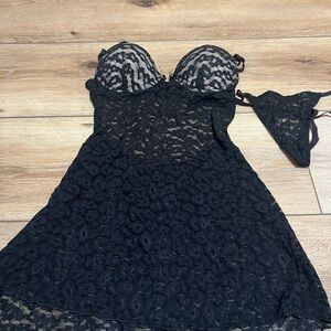 Black Lace Lingerie Set